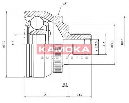 ШРУС наружный передний 7050 Kamoka