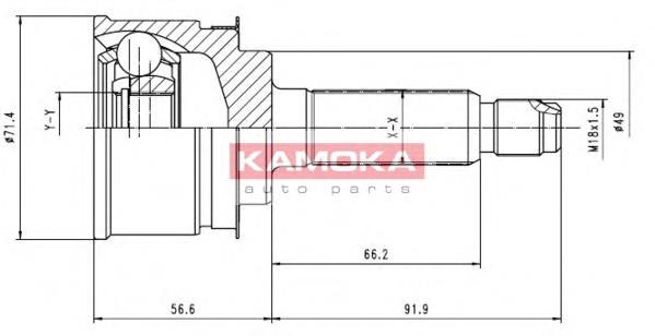 ШРУС наружный передний 7022 Kamoka