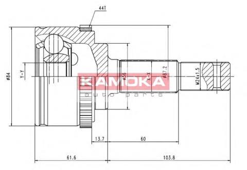 7081 Kamoka junta homocinética externa dianteira