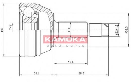 7126 Kamoka junta homocinética externa dianteira