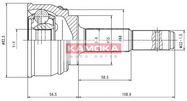 6542 Kamoka junta homocinética externa dianteira