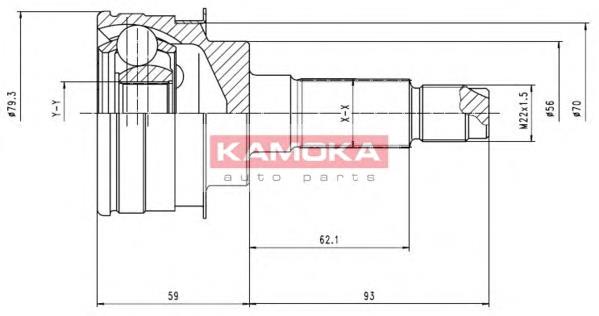 6476 Kamoka junta homocinética externa dianteira