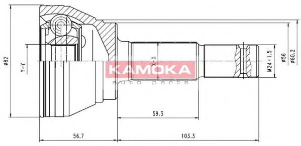 6292 Kamoka junta homocinética externa dianteira