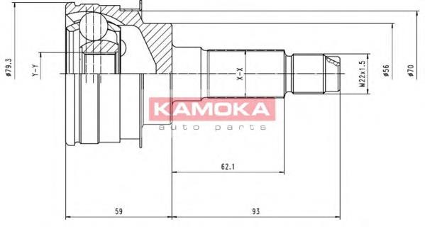 6478 Kamoka junta homocinética externa dianteira