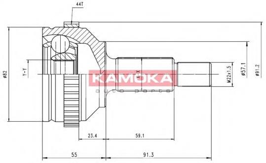 6714 Kamoka junta homocinética externa dianteira