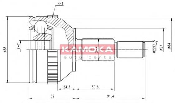 6712 Kamoka junta homocinética externa dianteira