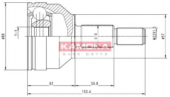 ШРУС наружный передний 6716 Kamoka