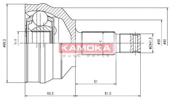 ШРУС наружный передний 6698 Kamoka