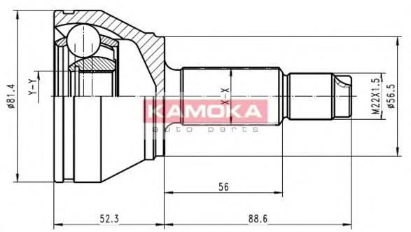 6708 Kamoka junta homocinética externa dianteira