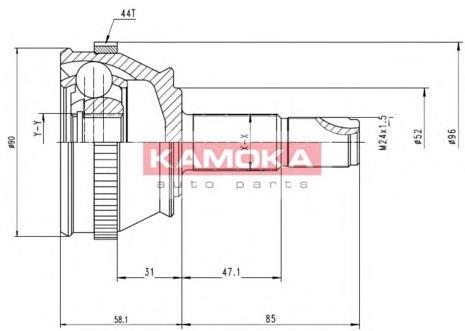 6690 Kamoka junta homocinética externa dianteira