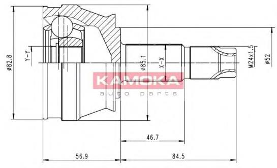 6684 Kamoka junta homocinética externa dianteira