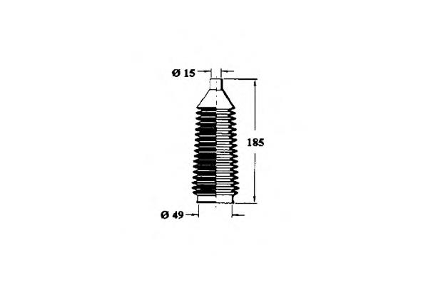 1211073 Ocap bota de proteção do mecanismo de direção (de cremalheira)