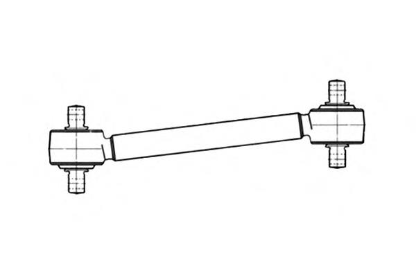 Braço oscilante (tração) longitudinal inferior esquerdo/direito de suspensão traseira 510214 Diesel Technic