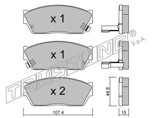 056.2 Trusting sapatas do freio dianteiras de disco