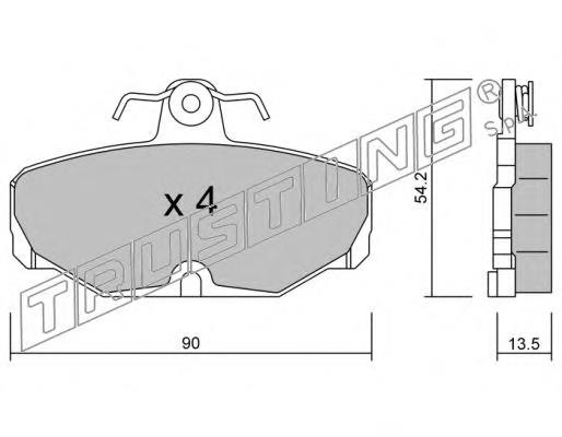 Sapatas do freio traseiras de disco Ford Escort 7 GAL, AAL, ABL