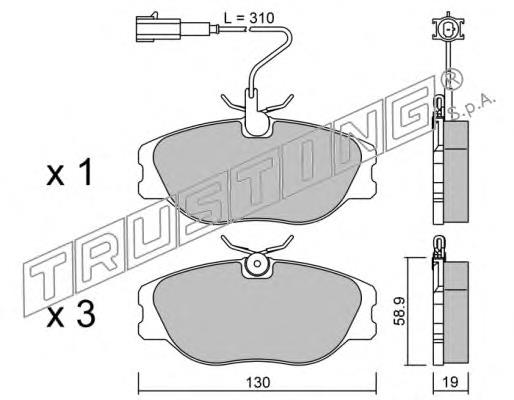 9941174 Fiat/Alfa/Lancia sapatas do freio dianteiras de disco