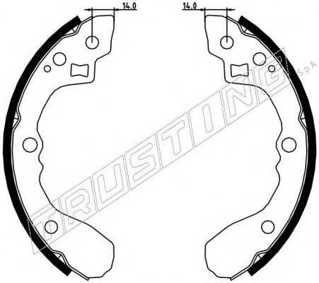 049151 Trusting sapatas do freio traseiras de tambor