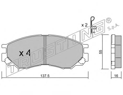 Sapatas do freio dianteiras de disco Mitsubishi L 300 P1T