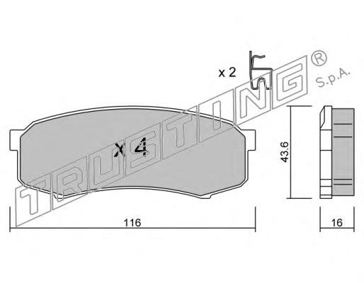 Sapatas do freio traseiras de disco Toyota Land Cruiser J150