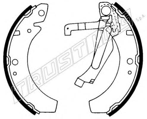 Задние барабанные колодки 124270 Trusting