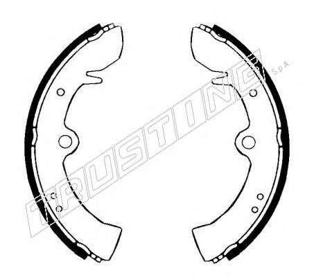 Задние барабанные колодки 124263 Trusting