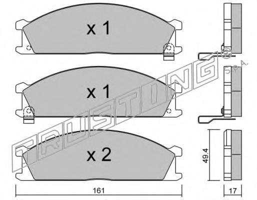 Sapatas do freio dianteiras de disco Nissan Terrano 1 WD21
