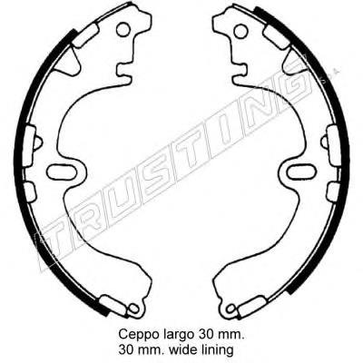 Sapatas do freio traseiras de tambor 115289 Trusting