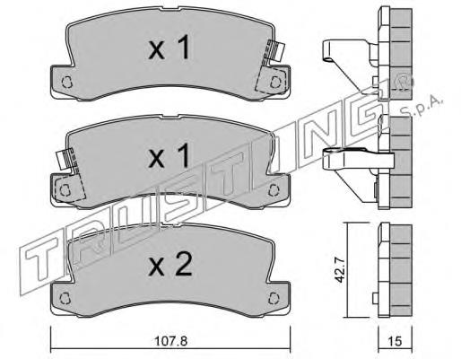 0449220022 Toyota sapatas do freio traseiras de disco