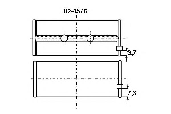 Вкладыши коленвала коренные, комплект, стандарт (STD) 024576STD Glyco