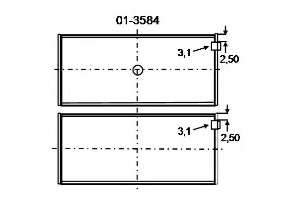 013584 Glyco Комплект подшипников скольжения