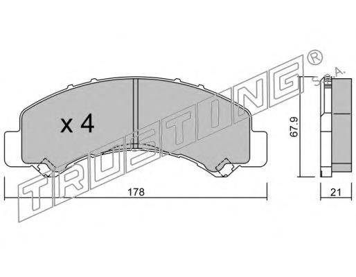 97378351 Opel sapatas do freio traseiras de disco