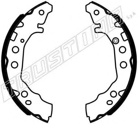 Задние барабанные колодки 115331 Trusting