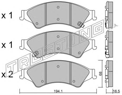 MEAB3J2L361AB Ford sapatas do freio dianteiras de disco