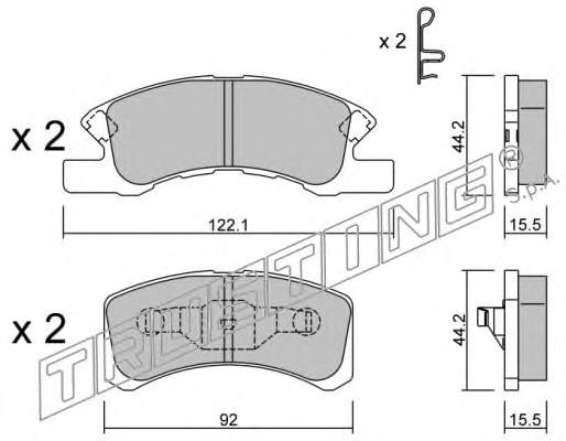 K50003 Brembo sapatas do freio traseiras de tambor, montadas com cilindros, kit