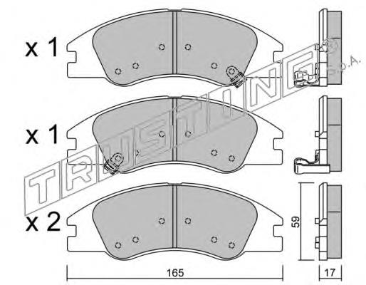 Sapatas do freio dianteiras de disco KIA Cerato 1 LD