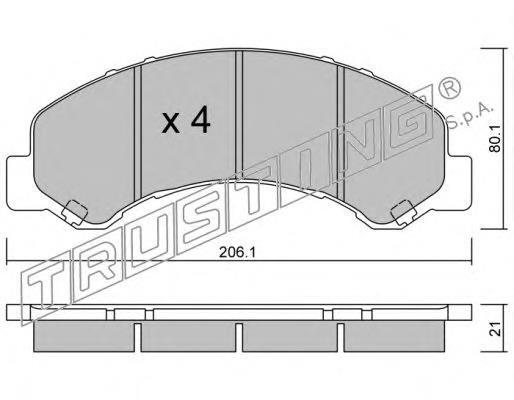 1K043323Z Isuzu sapatas do freio dianteiras de disco