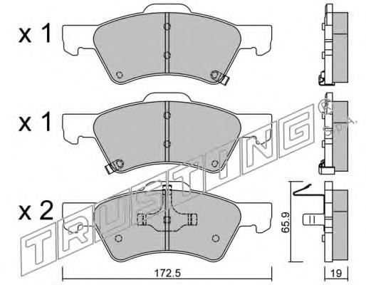 H68015 Brembo sapatas do freio traseiras de tambor