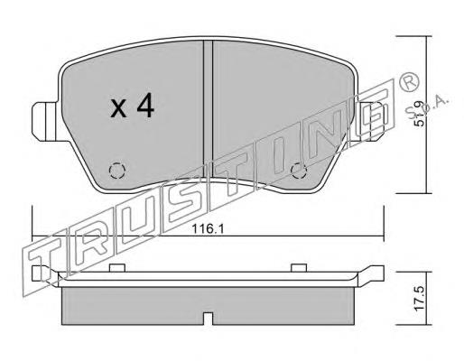Sapatas do freio dianteiras de disco Dacia Logan FS_