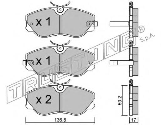 4106023P94 Nissan sapatas do freio dianteiras de disco