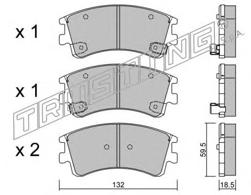 Sapatas do freio dianteiras de disco Mazda 6 GY