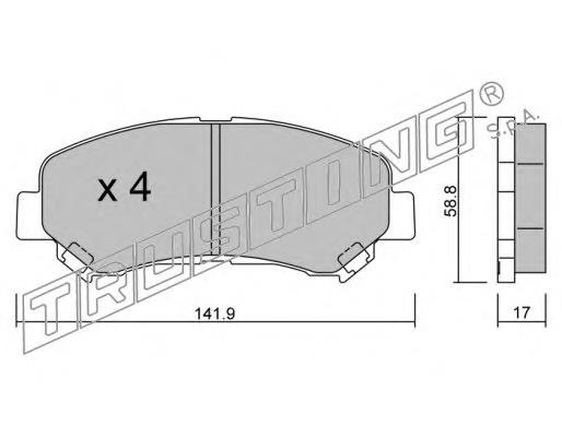 Sapatas do freio dianteiras de disco Nissan X-Trail T31