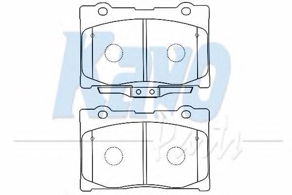 BP2052 Kavo Parts sapatas do freio dianteiras de disco