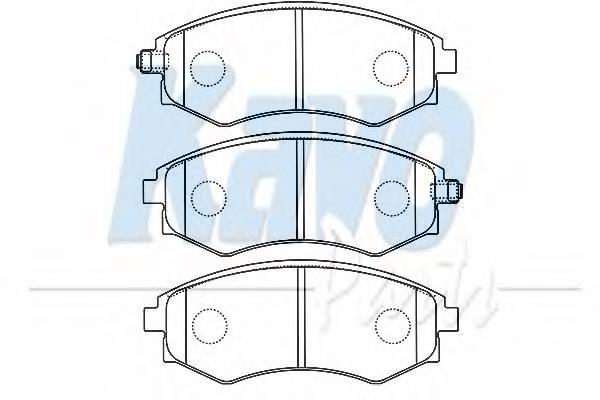 BP7504 Kavo Parts sapatas do freio dianteiras de disco