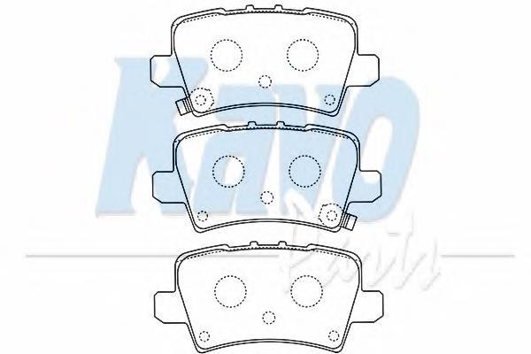 BP2051 Kavo Parts sapatas do freio traseiras de disco