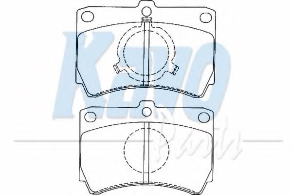 BP4549 Kavo Parts sapatas do freio dianteiras de disco