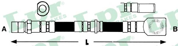 Шланг тормозной передний 6T46799 LPR