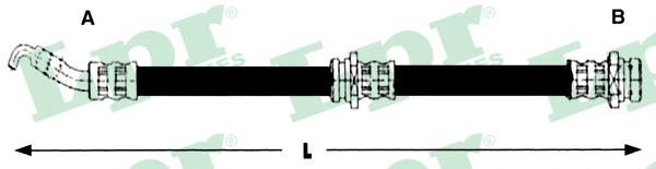 6T47647 LPR mangueira do freio dianteira