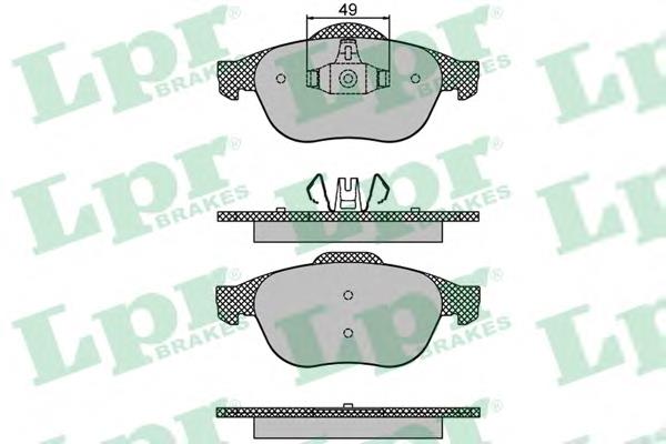 Передние тормозные колодки 05P1678 LPR