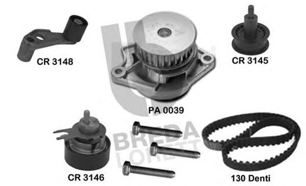 Correia do mecanismo de distribuição de gás, kit KTBWP3380 Dayco