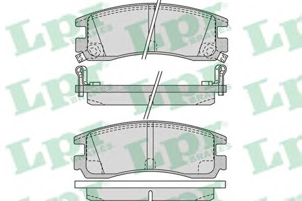 05P1031 LPR sapatas do freio traseiras de disco